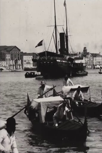 Venice, harbour scene with gondolas